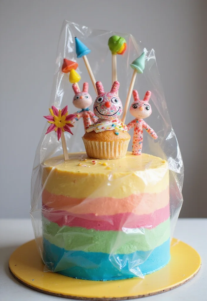 10 Creative Cake Gift Packaging Ideas That Will Wow Your Friends (You’ll Love #3!) - 2. Colorful Cake Toppers