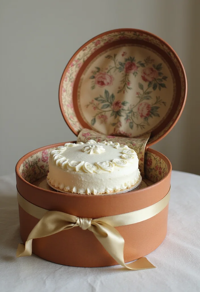 10 Creative Cake Gift Packaging Ideas That Will Wow Your Friends (You’ll Love #3!) - 3. Elegant Vintage Hat Boxes