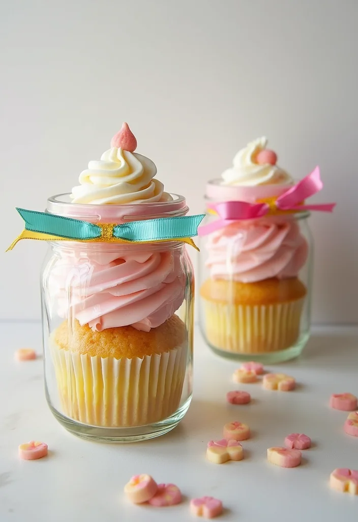 10 Creative Cake Gift Packaging Ideas That Will Wow Your Friends (You’ll Love #3!) - 4. Whimsical Cupcake Jars