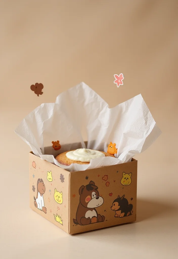 10 Creative Cake Gift Packaging Ideas That Will Wow Your Friends (You’ll Love #3!) - 9. Playful Animal-Themed Packaging
