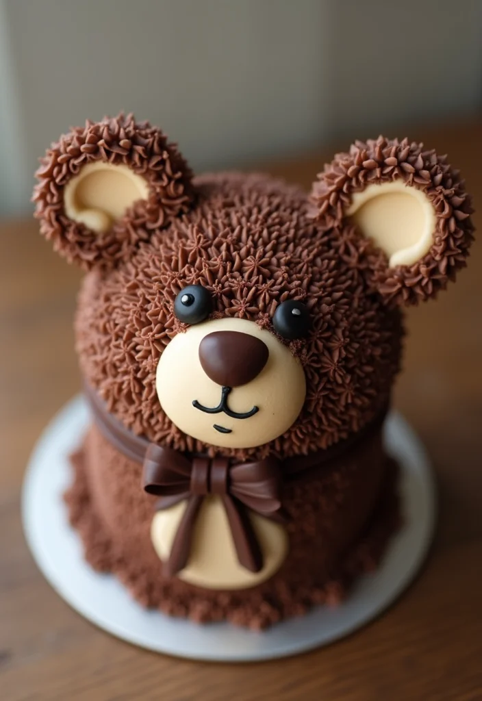 10 Easy DIY Baby Shower Cake Designs That Look Professional (You Can Totally Do #8!) - 1. Teddy Bear Cake