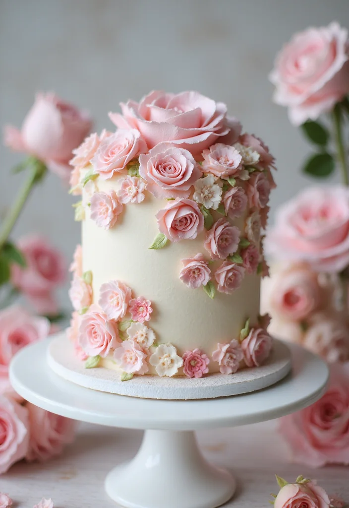 10 Easy DIY Baby Shower Cake Designs That Look Professional (You Can Totally Do #8!) - 5. Floral Cake