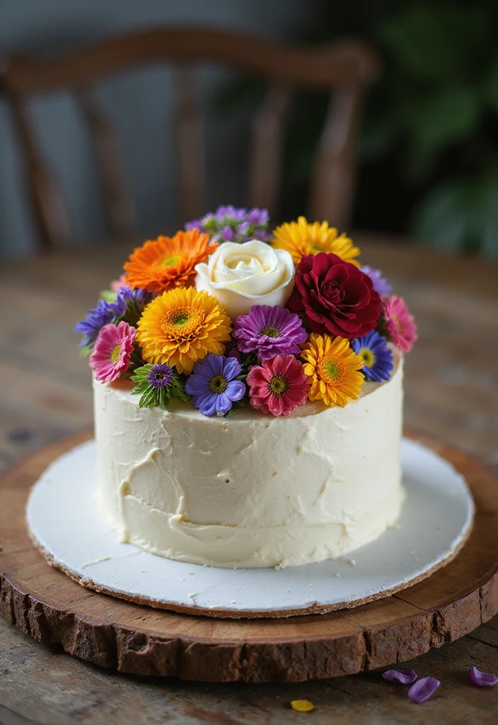 10 Trend Cake Designs That Will Make You the Star of Every Party! - 1. Floral Burst Cake