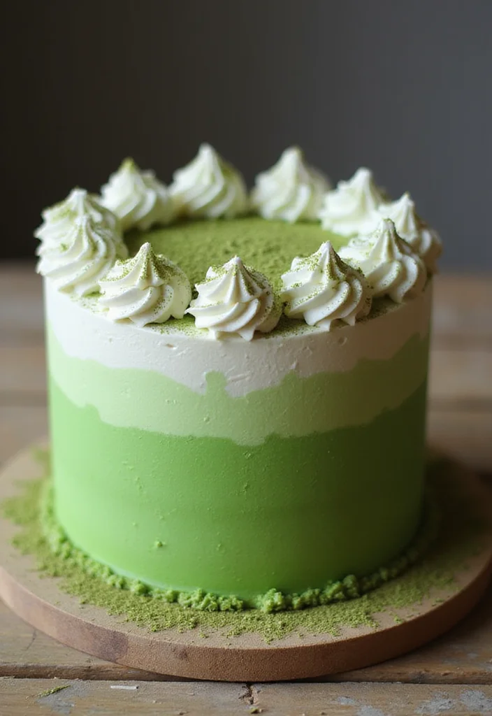 10 Trend Cake Designs That Will Make You the Star of Every Party! - 6. Matcha Cake