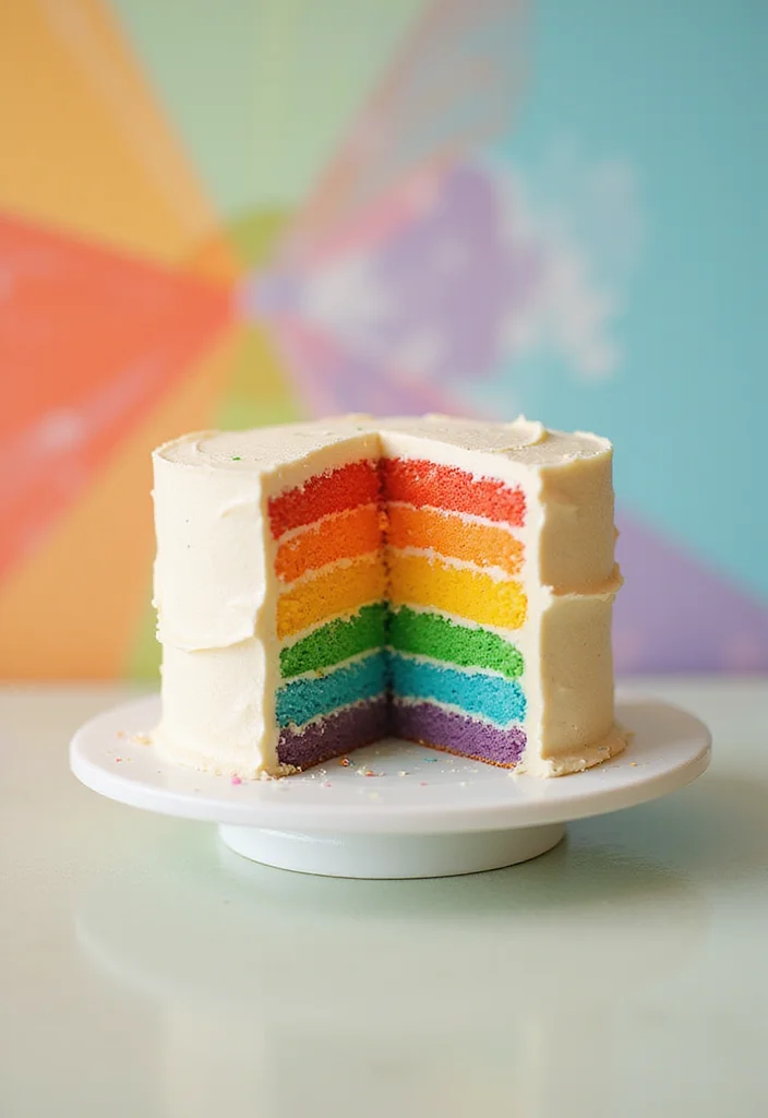 10 Trend Cake Designs That Will Make You the Star of Every Party! - 8. Rainbow Cake