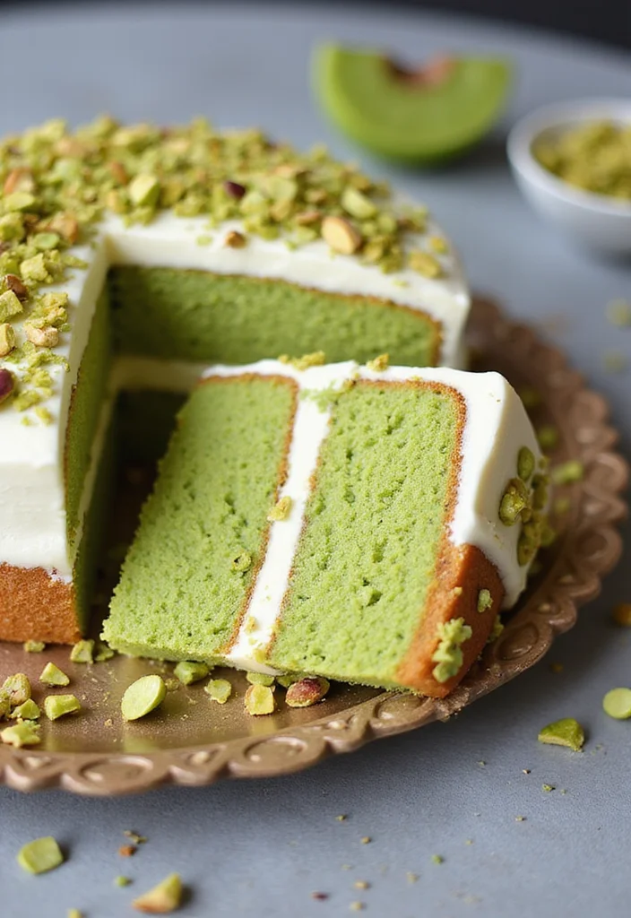 11 Classic Queen Cake Ideas That Will Never Go Out of Style! - 11. Pistachio Queen Cake
