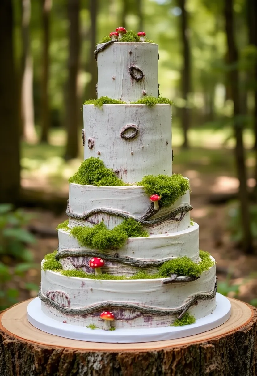 11 Rustic Wedding Cake Structures That Are Pure Perfection (You Won't Believe #6!) - 1. The Woodland Wonder