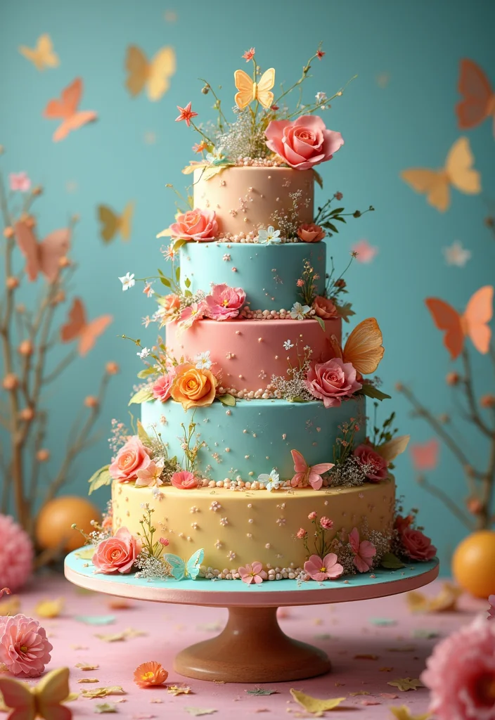 11 Rustic Wedding Cake Structures That Are Pure Perfection (You Won't Believe #6!) - 4. Whimsical Tiered Cake