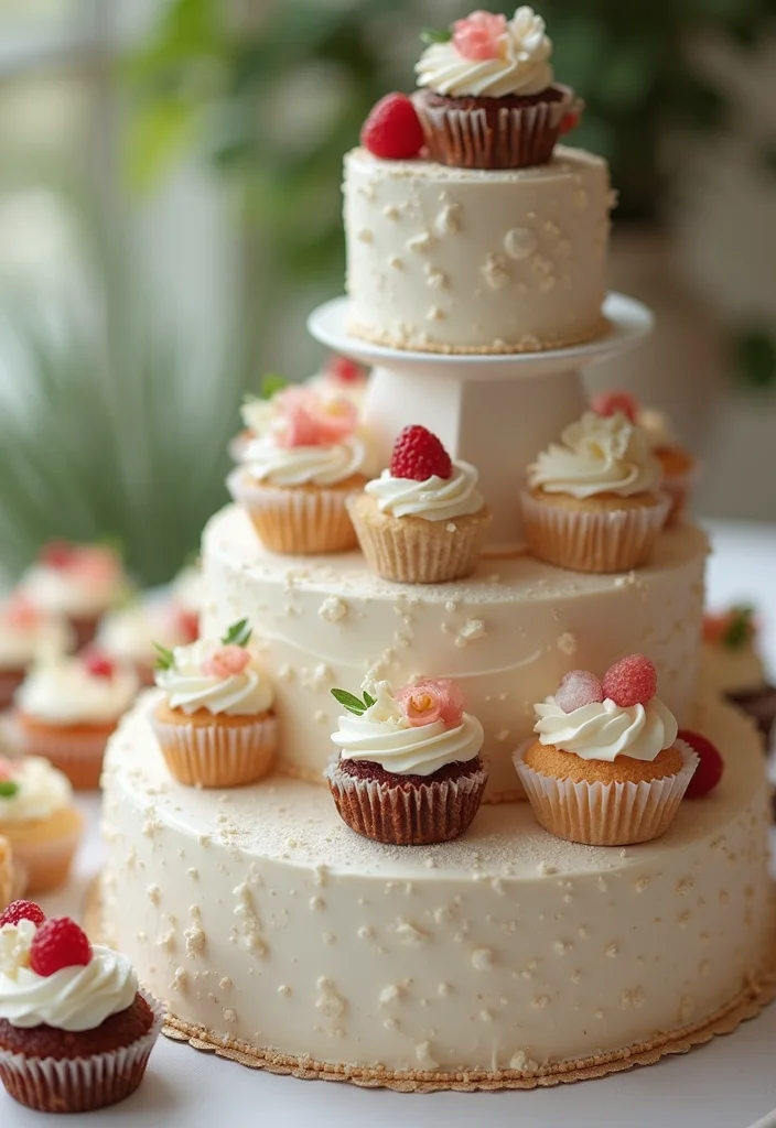 11 Rustic Wedding Cake Structures That Are Pure Perfection (You Won't Believe #6!) - 8. The Mini Cake Tower