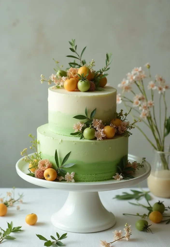 11 Simple Tier Wedding Cakes Perfect for the Minimalist Bride (You’ll Want to Steal #1!) - 11. Matcha Green Tea Cake