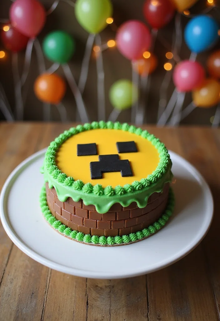 12 Amazing Minecraft Cake Ideas for the Ultimate Kids' Birthday Bash! - 11. Mojang Logo Cake