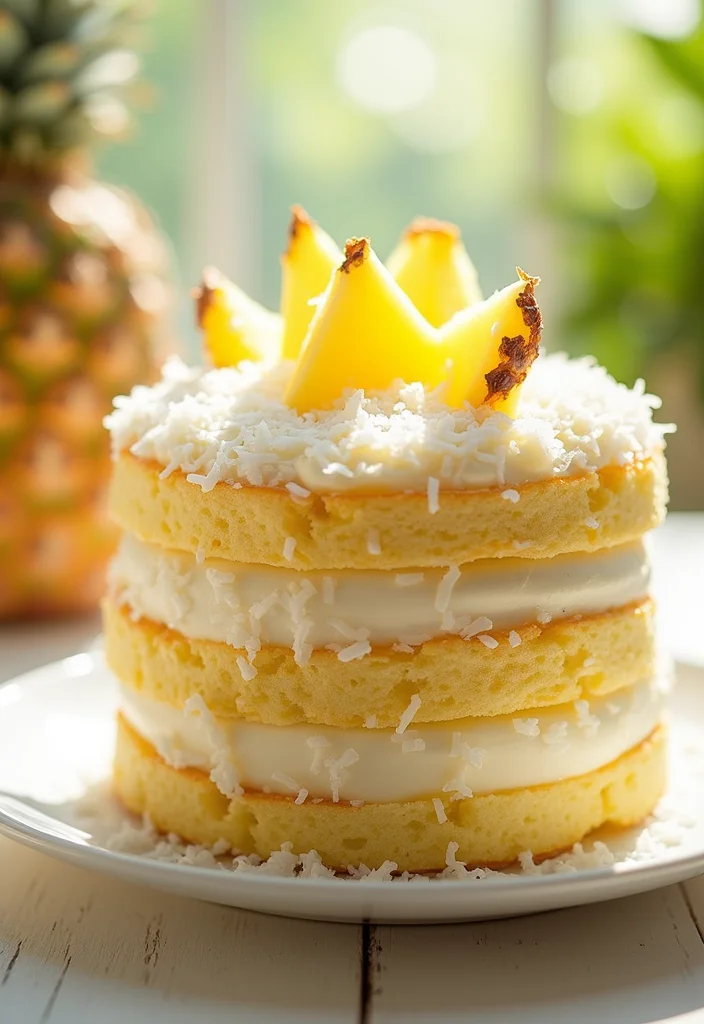 13 Delectable Vegan Cycling Cakes That Even Non-Vegans Will Adore (You Have to Try #5!) - 5. Tropical Pineapple Coconut Cake