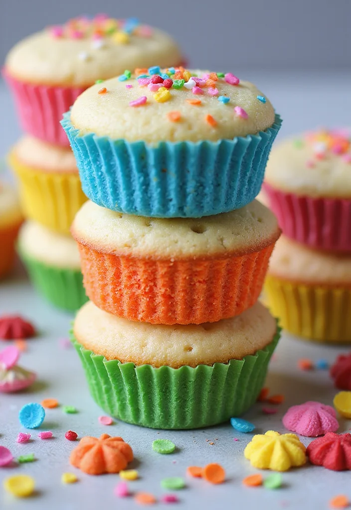 13 Mini Cake Ideas for Parties That Will Steal the Show! - 1. Rainbow Layer Mini Cakes