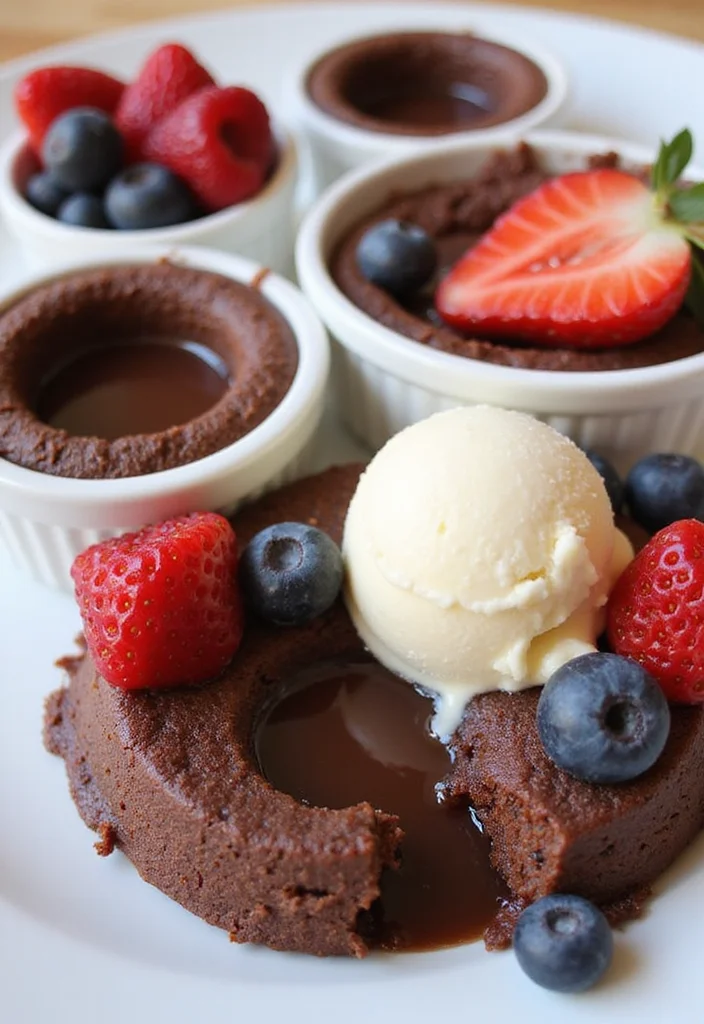 13 Mini Cake Ideas for Parties That Will Steal the Show! - 2. Chocolate Lava Mini Cakes