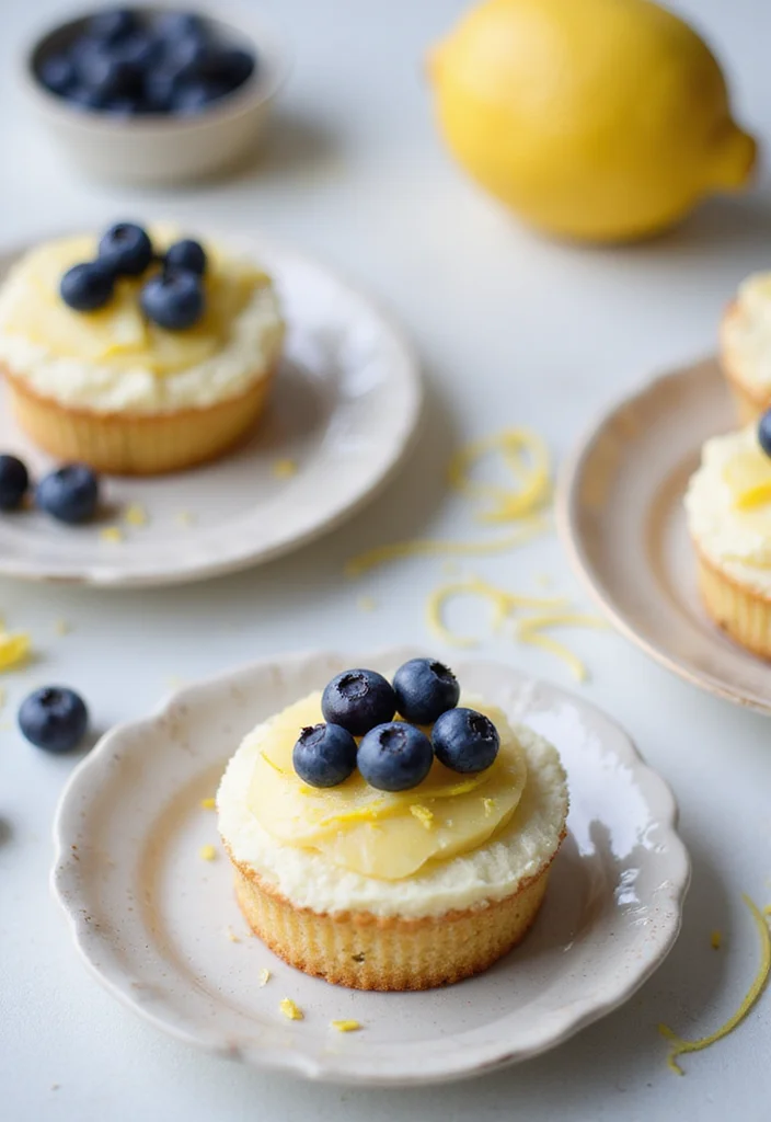 13 Mini Cake Ideas for Parties That Will Steal the Show! - 3. Lemon Blueberry Mini Cakes