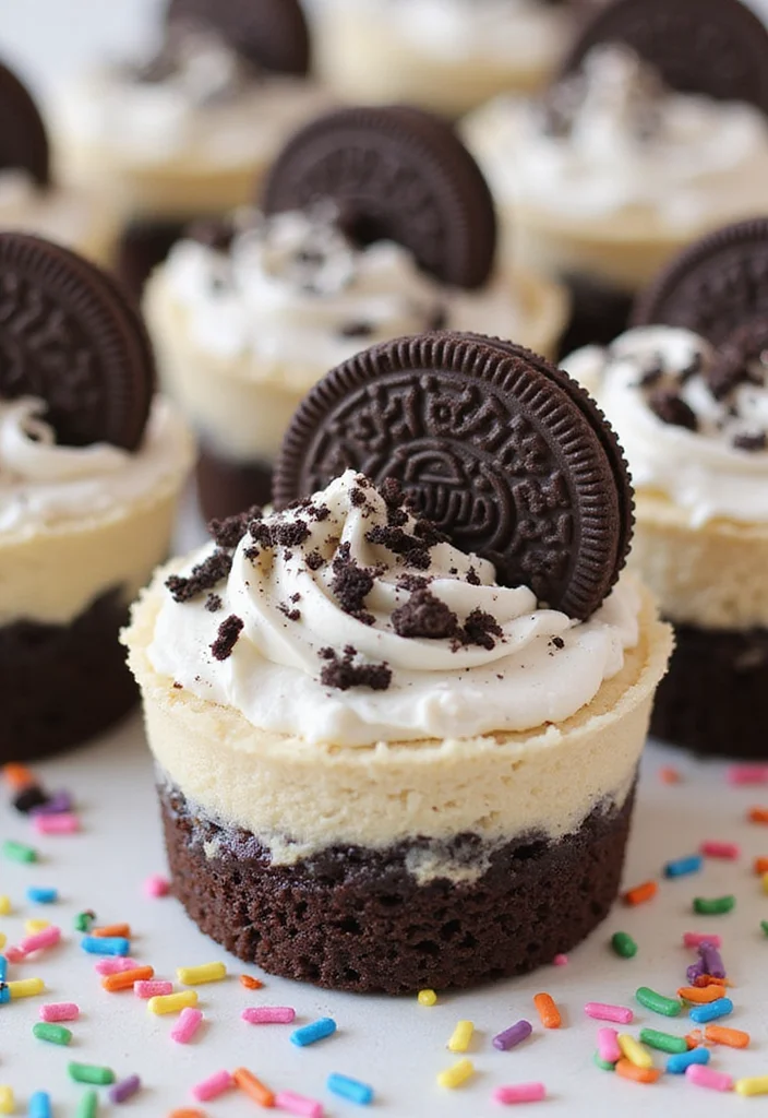 13 Mini Cake Ideas for Parties That Will Steal the Show! - 7. Cookies and Cream Mini Cakes