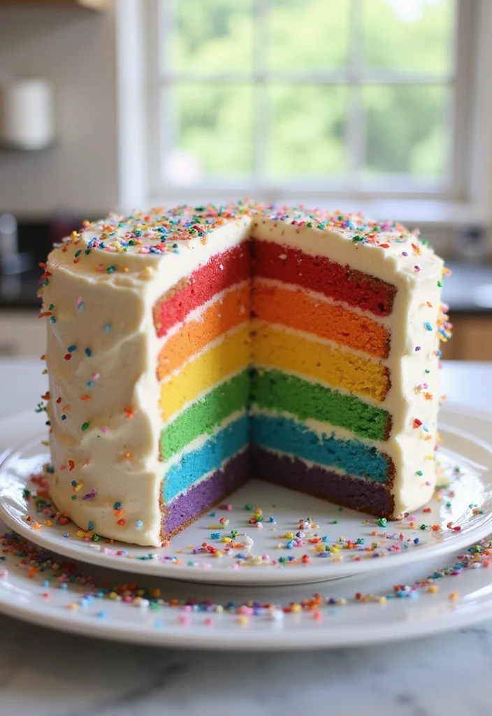 14 Fun Summer Cake Ideas Your Kids Will Beg You to Make! (They'll Love #2!) - 1. Rainbow Layer Cake