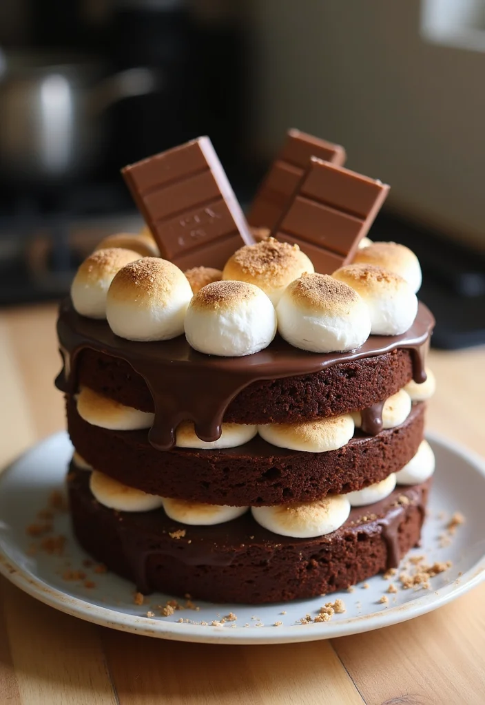 14 Fun Summer Cake Ideas Your Kids Will Beg You to Make! (They'll Love #2!) - 5. S'mores Cake