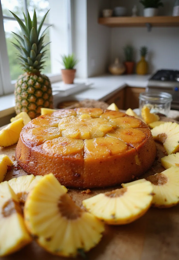 14 Fun Summer Cake Ideas Your Kids Will Beg You to Make! (They'll Love #2!) - 7. Tropical Pineapple Upside-Down Cake