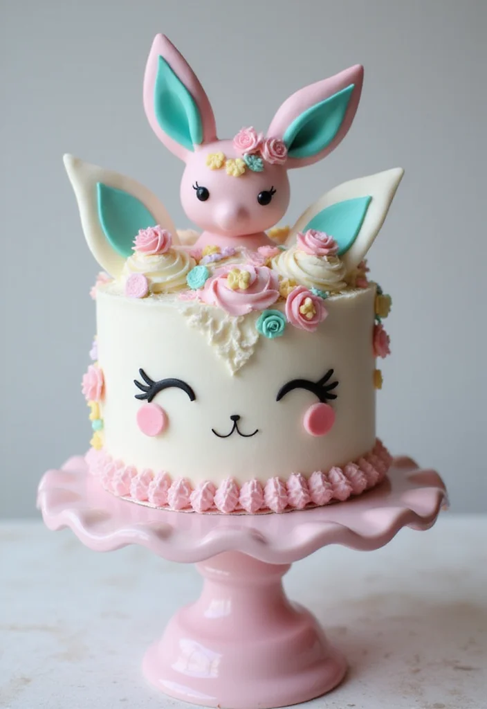 14 Homemade Pokémon Cake Ideas with Step-by-Step Tutorials You Can't Miss! - 13. Sylveon Cake