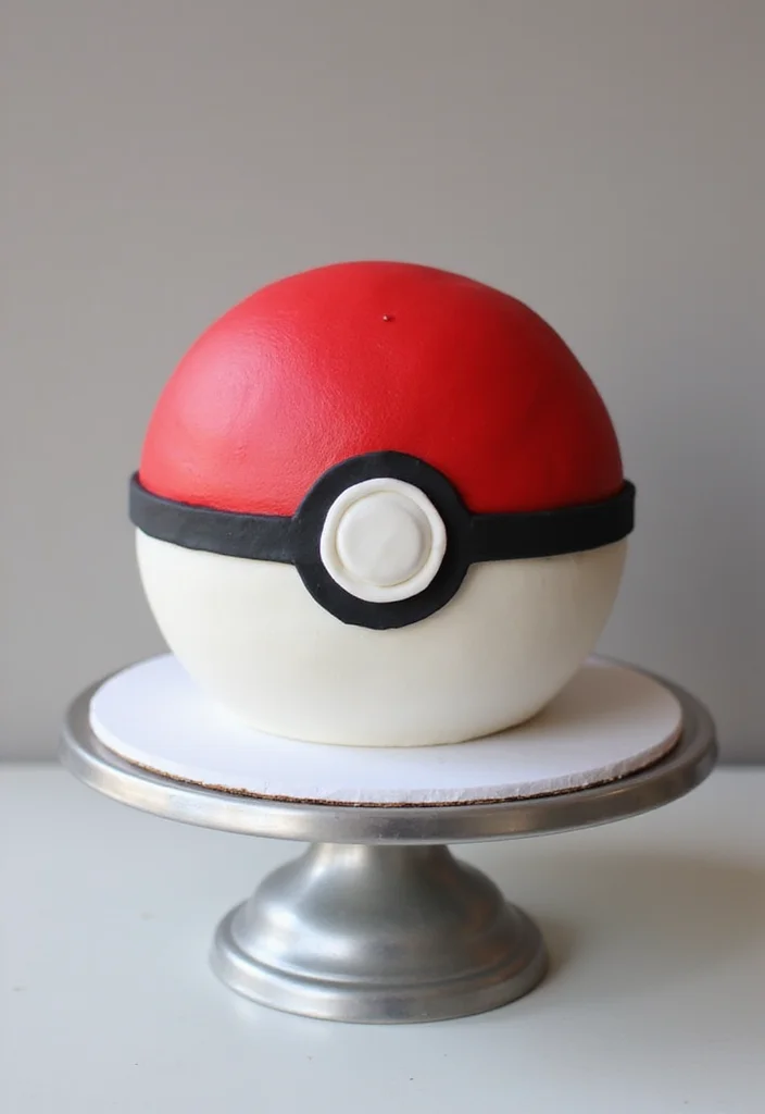 14 Homemade Pokémon Cake Ideas with Step-by-Step Tutorials You Can't Miss! - 2. Pokéball Cake