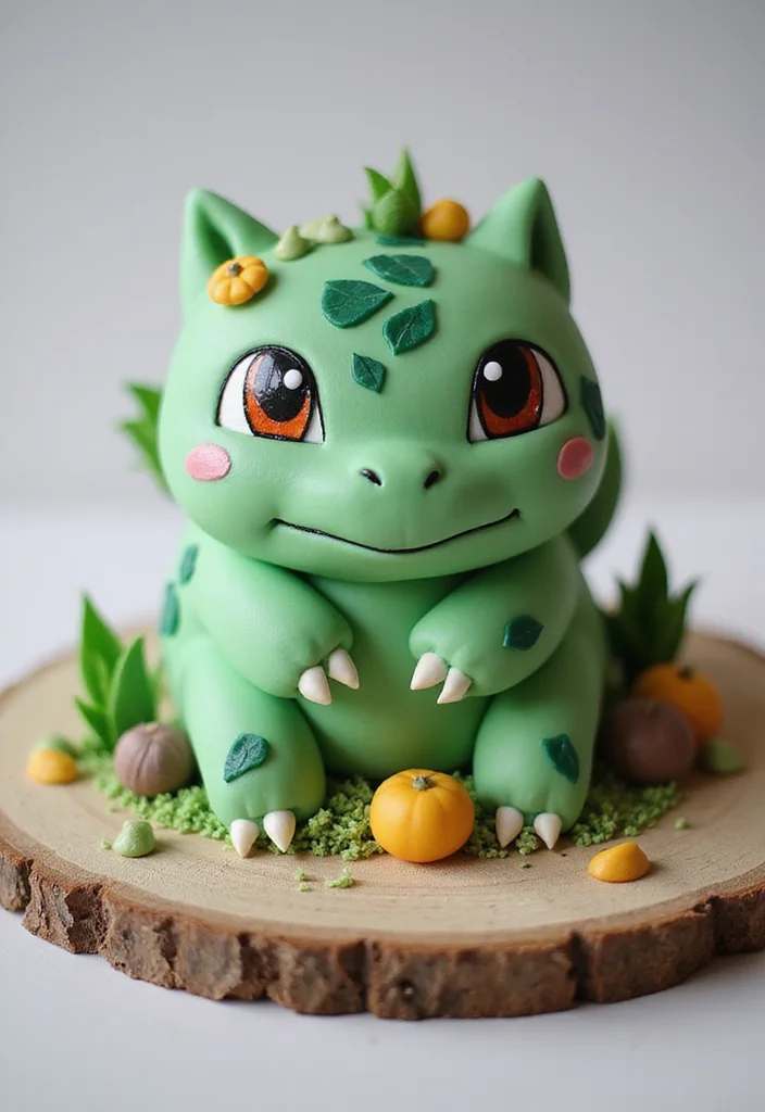 14 Homemade Pokémon Cake Ideas with Step-by-Step Tutorials You Can't Miss! - 6. Bulbasaur Cake