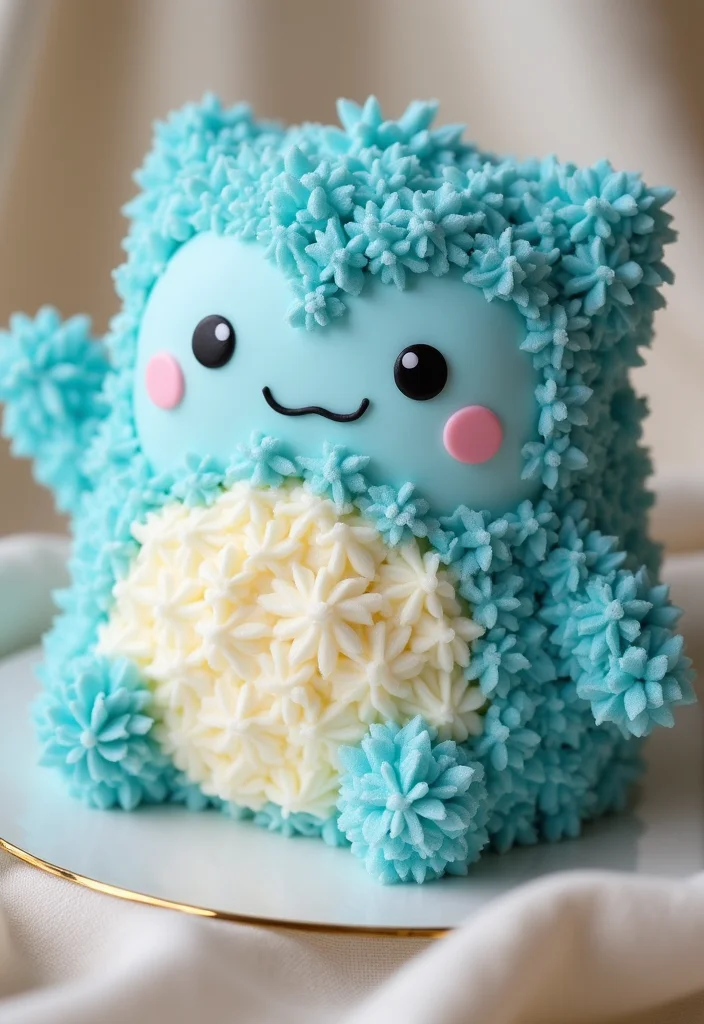 14 Homemade Pokémon Cake Ideas with Step-by-Step Tutorials You Can't Miss! - 7. Snorlax Cake