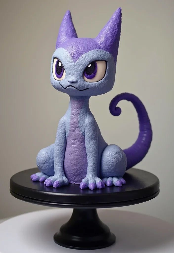 14 Homemade Pokémon Cake Ideas with Step-by-Step Tutorials You Can't Miss! - 9. Mewtwo Cake