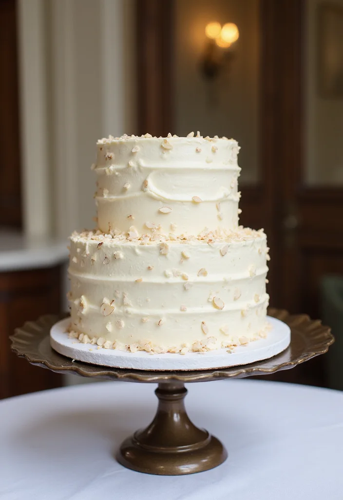 14 Trendy Civil Wedding Cake Flavors You Need to Try (Your Guests Will Rave About #3!) - 14. Vanilla Almond Elegance
