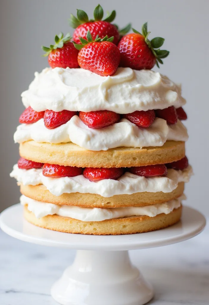 14 Trendy Civil Wedding Cake Flavors You Need to Try (Your Guests Will Rave About #3!) - 8. Strawberry Shortcake Surprise