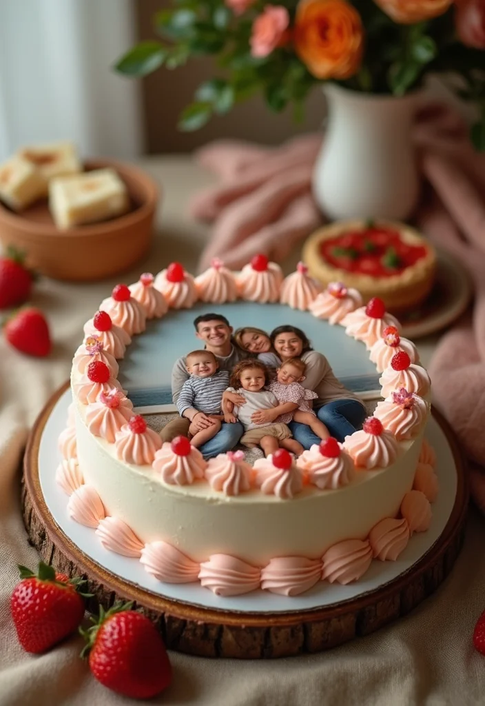 15 Gorgeous 60th Birthday Cake Designs That Are Total Show-Stoppers! - 11. Personal Photo Cake