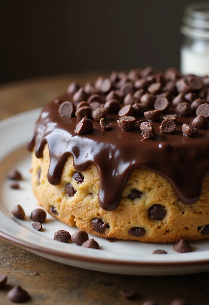 15 Gorgeous 60th Birthday Cake Designs That Are Total Show-Stoppers! - 15. Chocolate Chip Cookie Cake