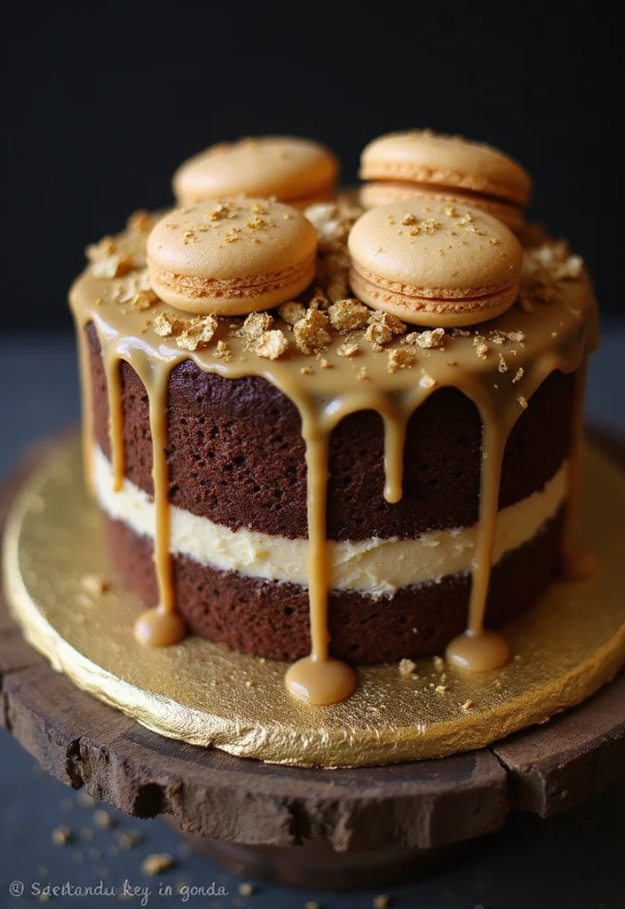 15 Gorgeous 60th Birthday Cake Designs That Are Total Show-Stoppers! - 3. Glamorous Gold Drip Cake