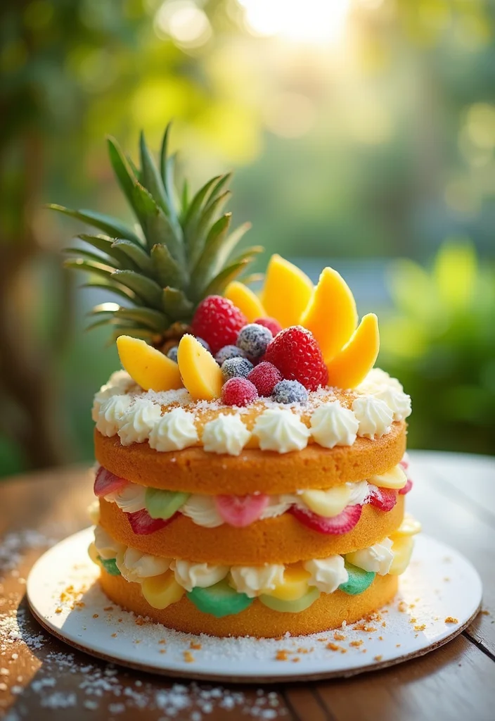 15 Gorgeous 60th Birthday Cake Designs That Are Total Show-Stoppers! - 6. Tropical Paradise Cake
