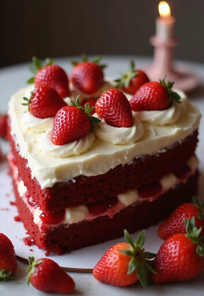 15 Unique Love Anniversary Cake Ideas That Will Leave You and Your Partner Speechless! - 1. Heart-Shaped Red Velvet Cake