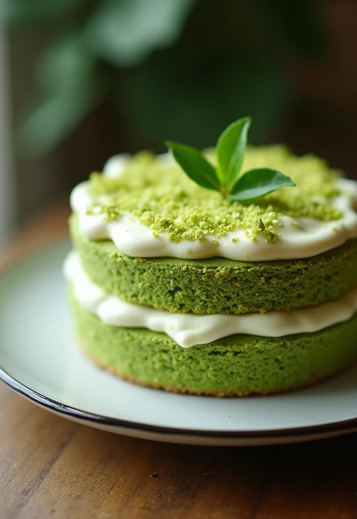 15 Unique Love Anniversary Cake Ideas That Will Leave You and Your Partner Speechless! - 8. Matcha Green Tea Cake