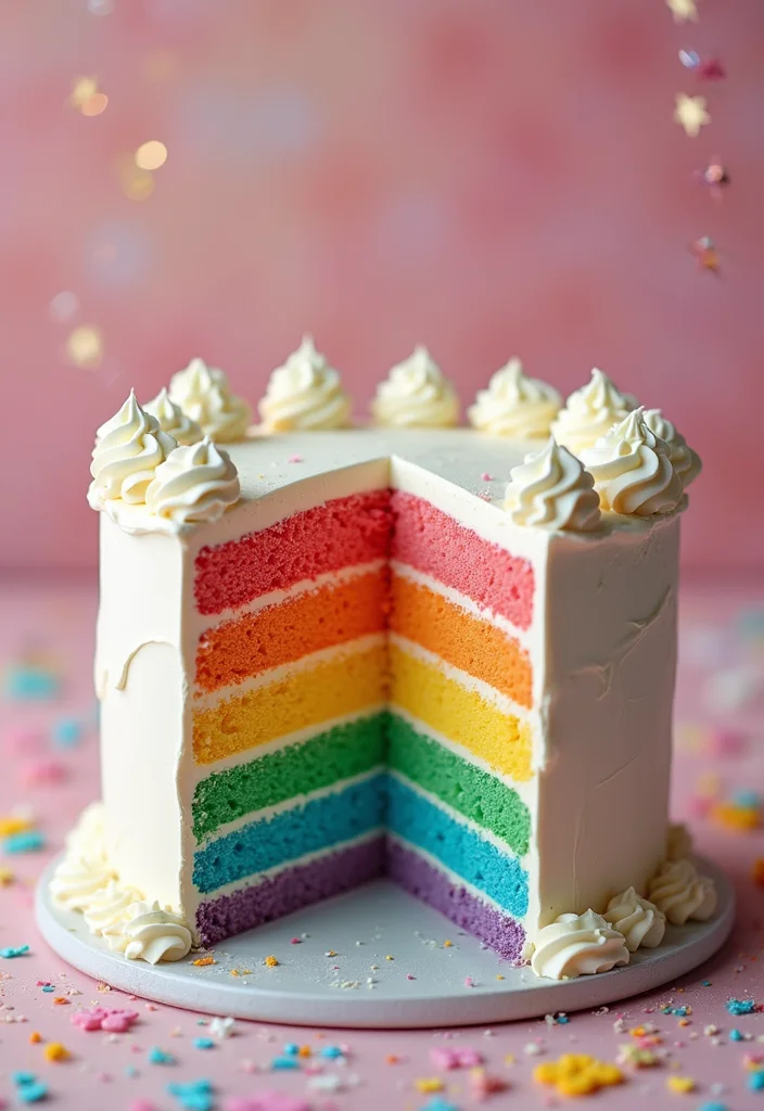 15 Unique Love Anniversary Cake Ideas That Will Leave You and Your Partner Speechless! - 9. Rainbow Cake