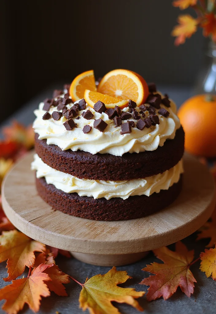 16 Fall Wedding Cake Creations You Never Knew You Needed! - 15. Chocolate Orange Whimsy
