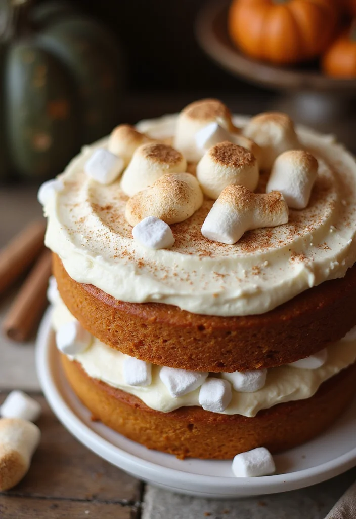 16 Fall Wedding Cake Creations You Never Knew You Needed! - 16. Sweet Potato & Marshmallow