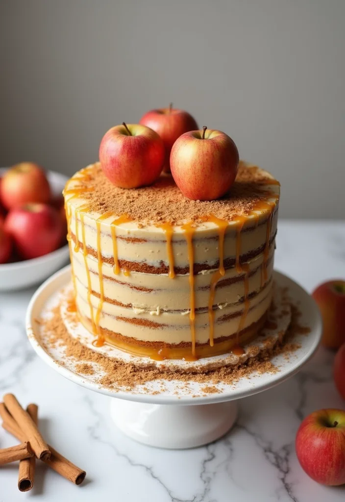 16 Fall Wedding Cake Creations You Never Knew You Needed! - 3. Caramel Apple Dream