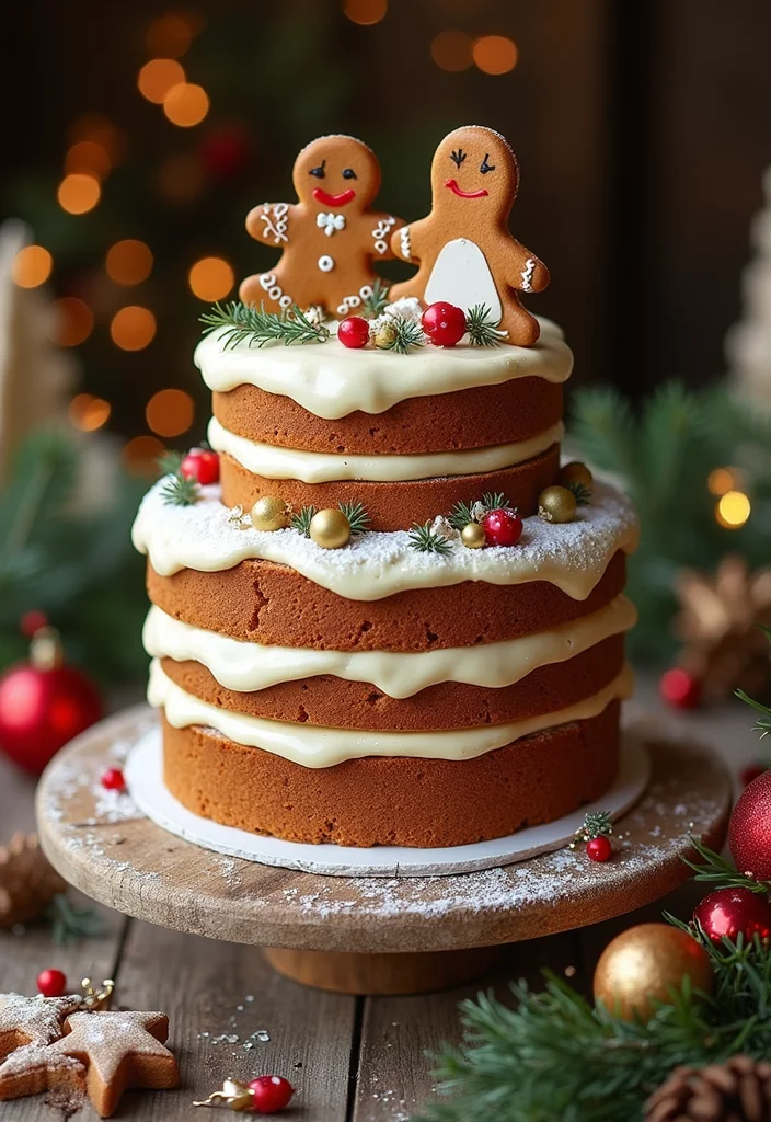 16 Fall Wedding Cake Creations You Never Knew You Needed! - 6. Gingerbread Wonderland