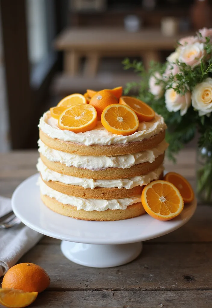 16 Orange Wedding Cake Designs Perfect for a Summer Wedding (Trust Us, #3 Is Unforgettable!) - 1. Classic Orange Buttercream Cake