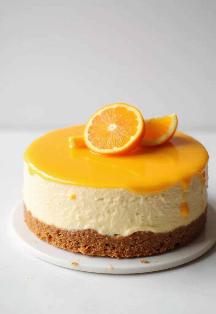 16 Orange Wedding Cake Designs Perfect for a Summer Wedding (Trust Us, #3 Is Unforgettable!) - 15. Orange Cheesecake