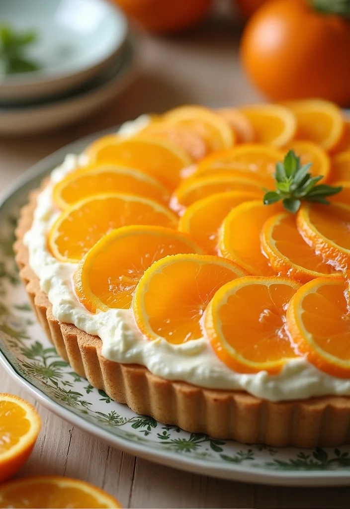 16 Orange Wedding Cake Designs Perfect for a Summer Wedding (Trust Us, #3 Is Unforgettable!) - 16. Orange Tart