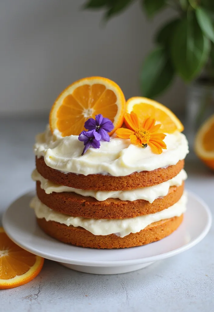 16 Orange Wedding Cake Designs Perfect for a Summer Wedding (Trust Us, #3 Is Unforgettable!) - 7. Spiced Orange Cake with Cream Cheese Frosting