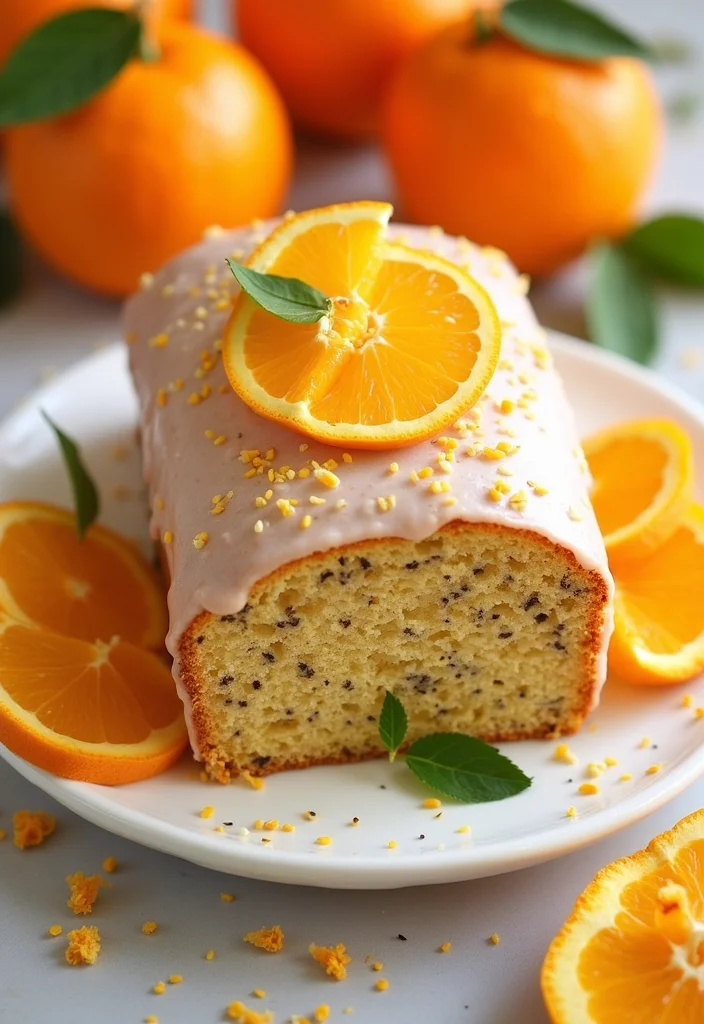 16 Orange Wedding Cake Designs Perfect for a Summer Wedding (Trust Us, #3 Is Unforgettable!) - 8. Orange Poppy Seed Cake