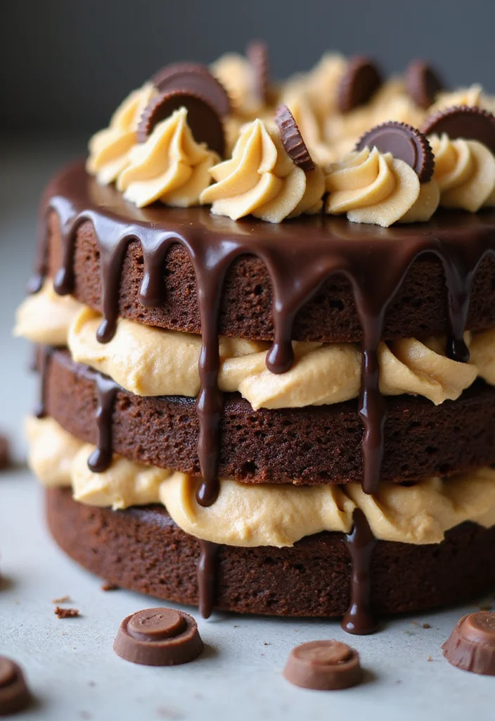 18 21 With No Kids Cake Styles Perfect For Parties - 12. Peanut Butter Chocolate Cake