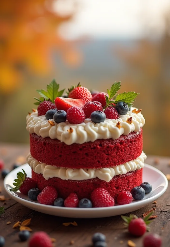 20 Jaw-Dropping Red Velvet Cake Designs for Your Next Celebration (Your Guests Will Be Amazed!) - 15. Seasonal Delight