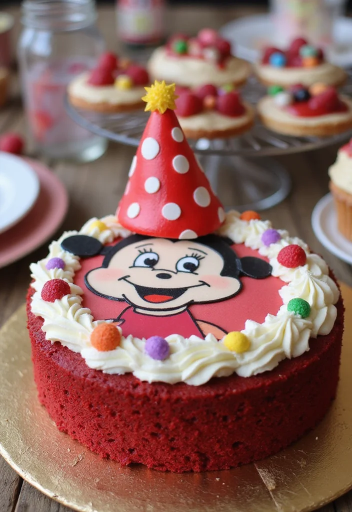 20 Jaw-Dropping Red Velvet Cake Designs for Your Next Celebration (Your Guests Will Be Amazed!) - 17. Creative Character Cakes