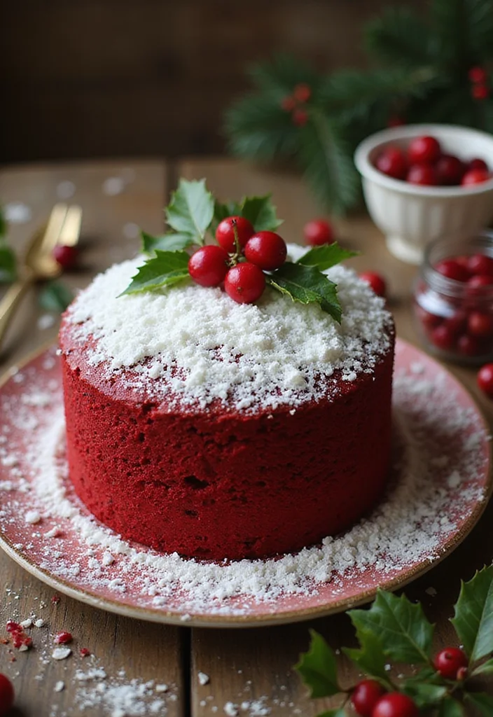 20 Jaw-Dropping Red Velvet Cake Designs for Your Next Celebration (Your Guests Will Be Amazed!) - 7. Festive Holiday Theme
